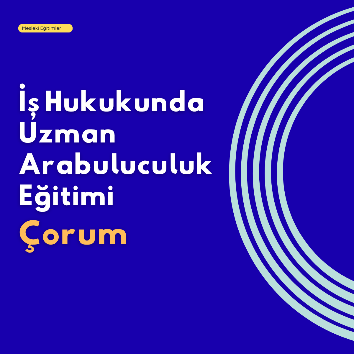 İş Hukukunda Uzman Arabuluculuk Eğitimi (Çorum)